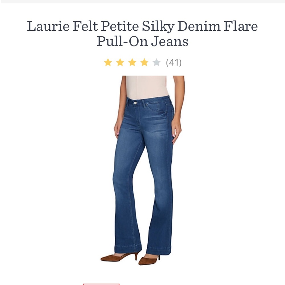 Laurie Felt Silky Denim Flare Pull On Jeans